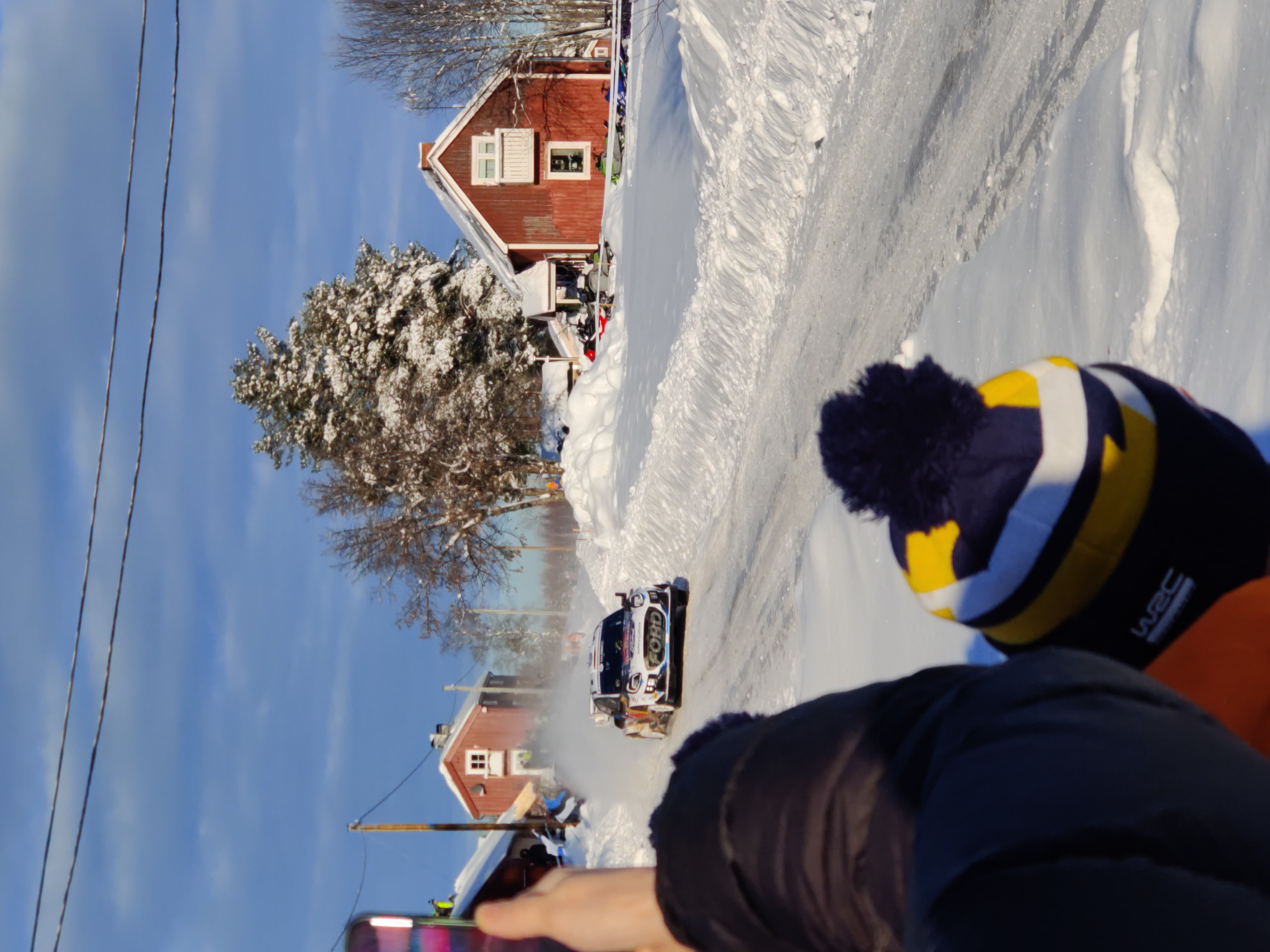 Rally car in a snowy landscape